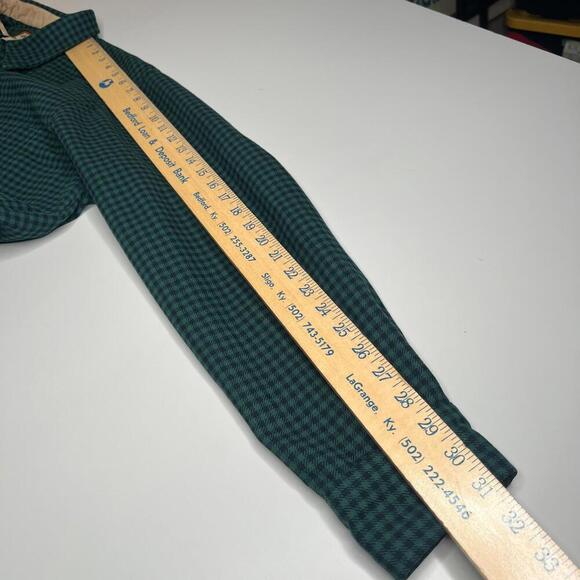 Remington Outdoor Clothing Flannel Shirt XL Green Black Check Plaid USA Made - Picture 2 of 7